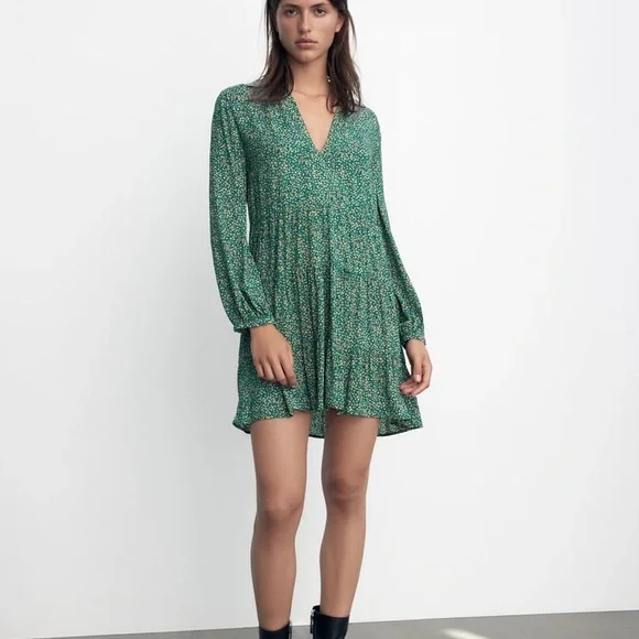 Zara Floral Print Mini Dress - Picture 6 of 10